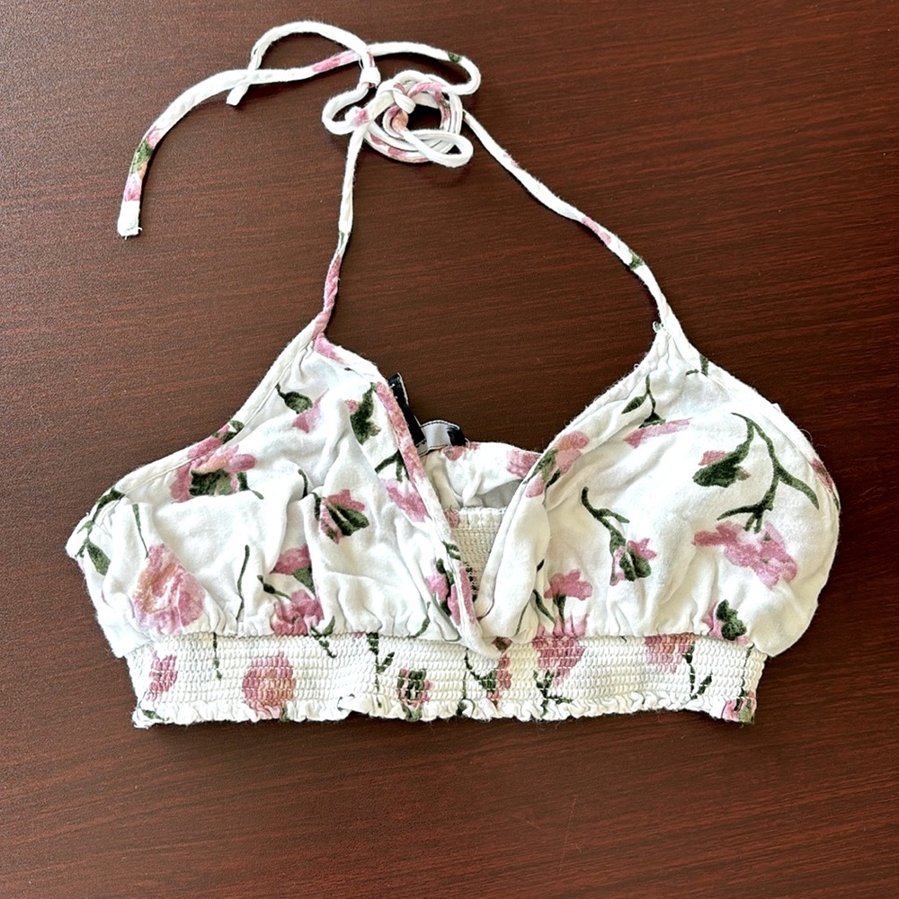 Forever 21 flower crop top